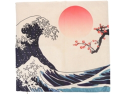 Cojín Funda Lino Salón De Retro Estilo Japonés