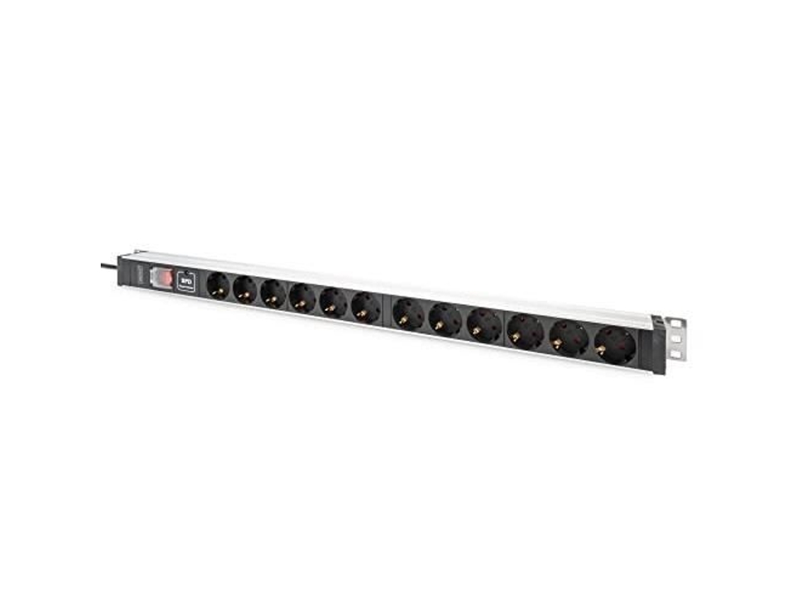 1U Montaje en Rack Pdu Aluminio 12 Contactos de Protección DIGITUS