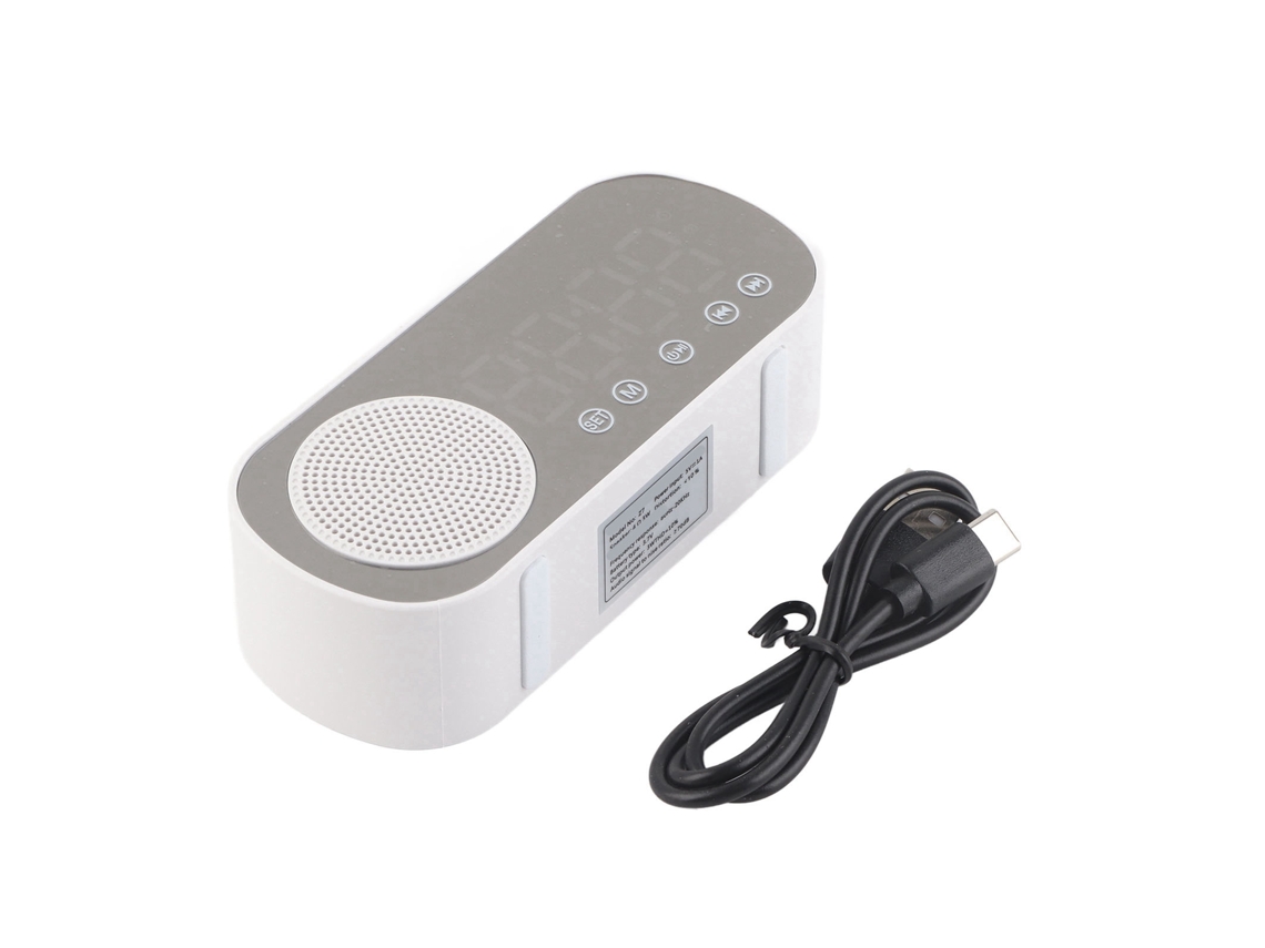 Despertador Digital Reproducción Bluetooth Radio Fm Espejo Altavoz Inalámbrico Hifi
