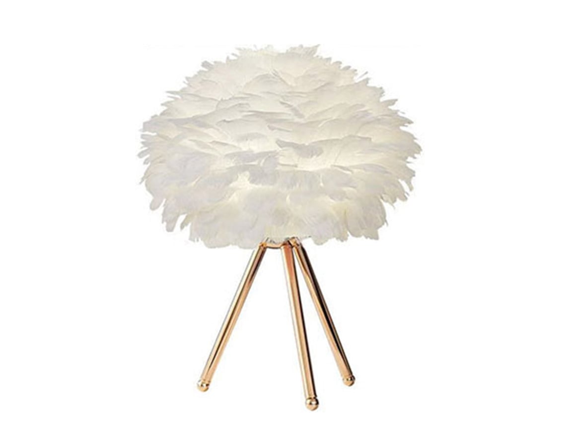 2026-lámpara De Mesa Led Pluma Con Botón Luz Suave Decorativa Oro Para Escritorio Cama Luz Nocturna