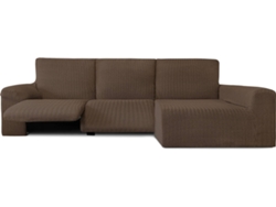 Funda de Chaise Longue Relax Derecha EYSA Premium Jaz Tejido Multielástico (360 x 180 x 120 cm - Poliéster y Algodón - Marrón)