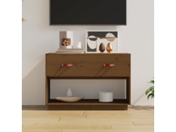 Mueble Tv 90 x 40 x 60 cm Madera de Pino Macizo Marrón Miel-Derivados