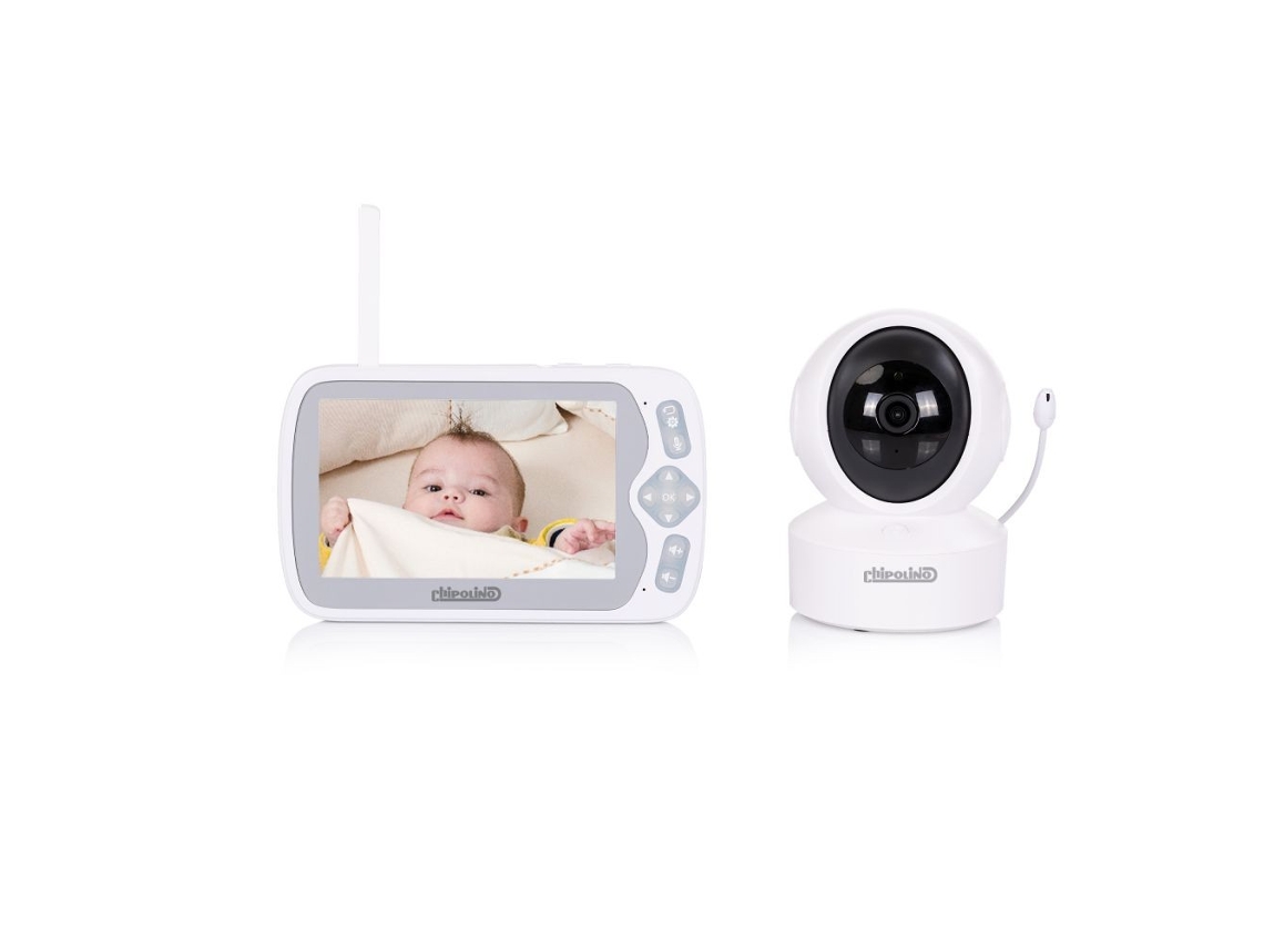 CHIPOLINO Duo View com monitor de vídeo Ecrã Full HD de 5 polegadas para bebês