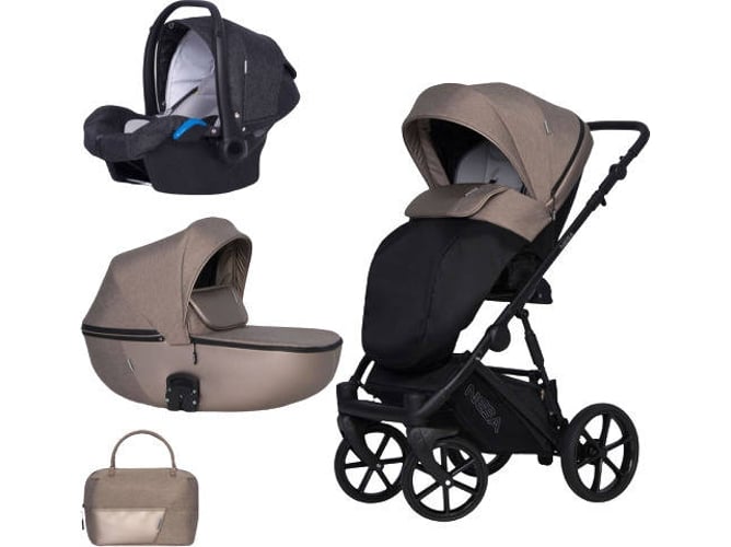 Carrito de Bebé Individual RIKO Nesa + Kite Isofix Ready Nugat