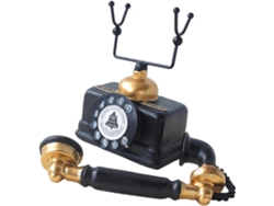 Teléfono Retro De Resina Negra, Juguete Educativo Para La Decoración Del Hogar, Modelo