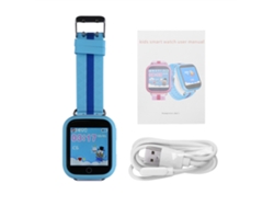 Reloj Inteligente De Muñeca Para Niños Con Gps Inalámbrico De 1.54 Pulgadas, Monitor De Voz Y Sos, Color Azul