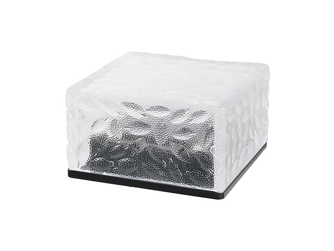 2026-lámpara De Ladrillo Solar De Vidrio Led Impermeable Enterrada Para Jardín Patio Césped Luz Roja