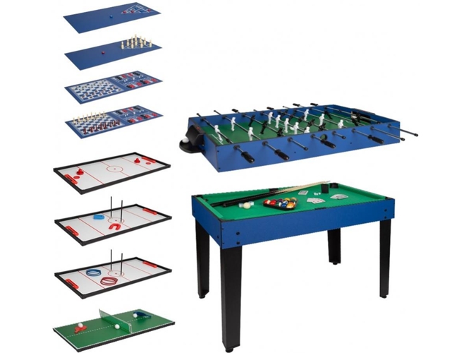 Colorbaby Mesa Multijuegos de madera billar convertible 12 juegos juguetes niños 6 años futbolines para adulto 45596 multiusos 1 107x61