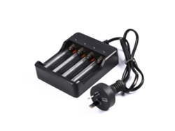 Cargador de batería de litio recargable 18650 con 4 ranuras