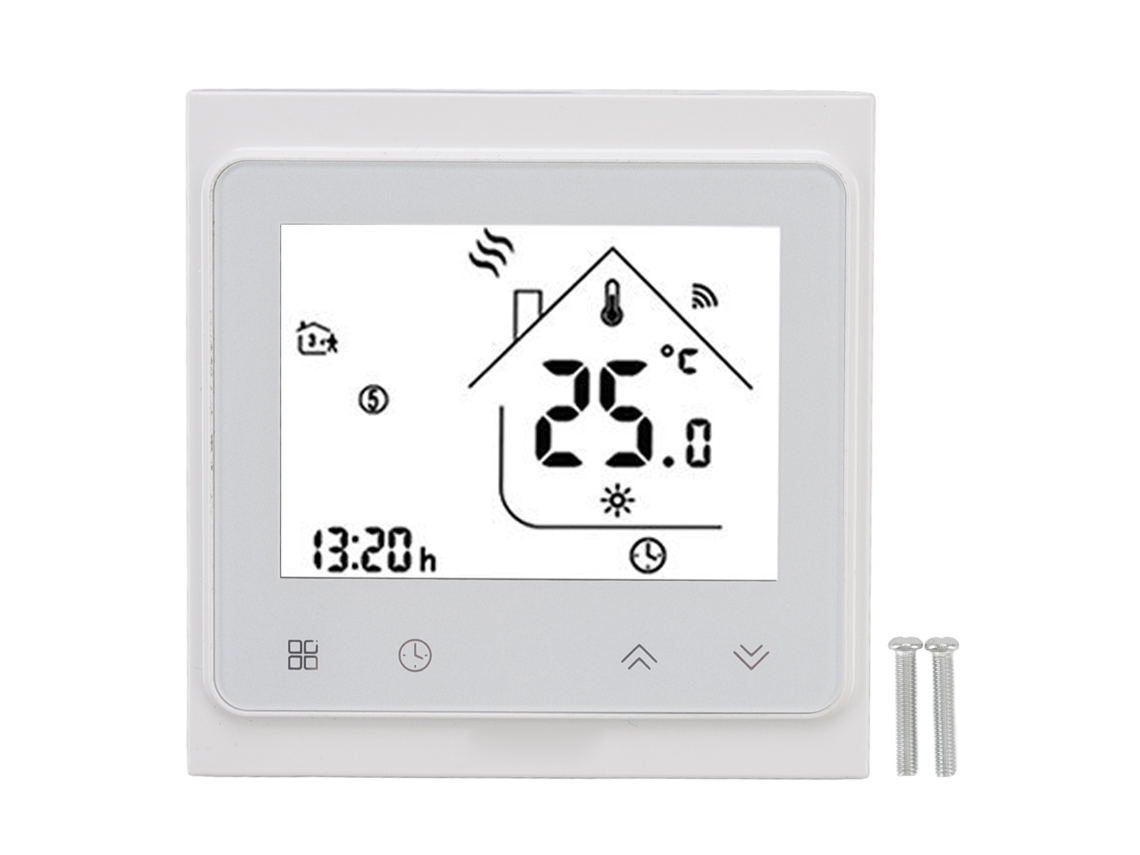 Termostato inteligente WiFi con control por aplicación y voz para calefacción de agua/gas CA 95-240V (sin marca)