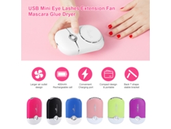 Mini ventilador USB para extensiones de pestañas, secador de pegamento de rímel, portátil y recargable