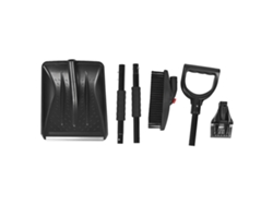 Pala De Nieve Giratoria Extensible Y Extraíble 3 En 1 Para Coche, Acero Inoxidable, Color Negro.