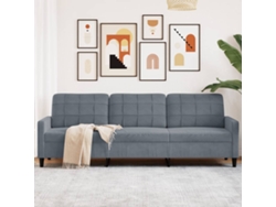 Sofá De 3 Plazas Terciopelo Gris Oscuro 210 Cm