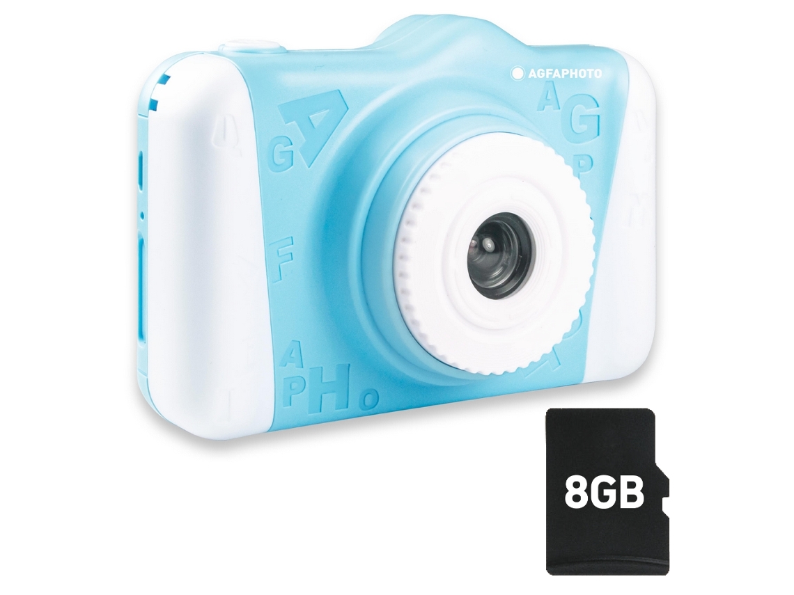 Cámara para niños Agfa Photo Realikids Cam 2, modo selfie, foto y vídeo, pantalla LCD de 3,5", filtros fotográficos, batería de litio.