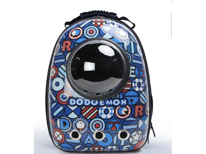 Transportín para Perros LUBI Portátil (Azul - 12.6x11.5x16.5cm - Hasta: 7 Kg - S - Porte Pequeño)