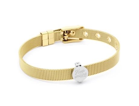 Pulsera Femenina Mr Wonderful Joyas Sparkling Wj30102. Dorado. Acero Inoxidable. Mr. Wonderful *