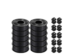 Filamento 3D, resistencia mejorada, bobinado organizado, PLA P negro, 10 rollos OEM