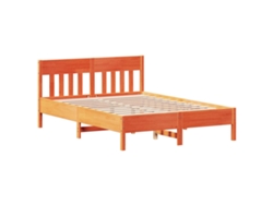 Maison Exclusive - Estructura De Cama Sin Colchón Madera Maciza Marrón 120x190 Cm