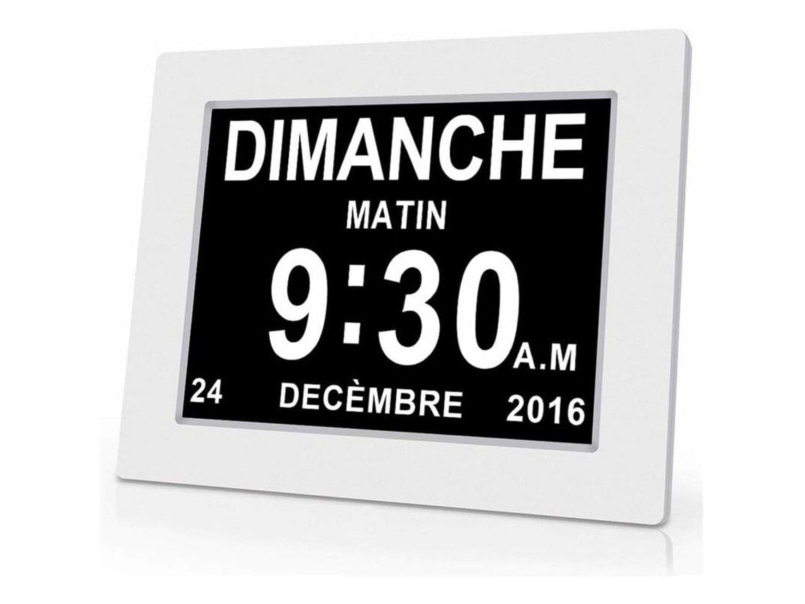 Reloj Digital LCD 8, Fecha, Día, Hora, para Alzheimer. Kofihety