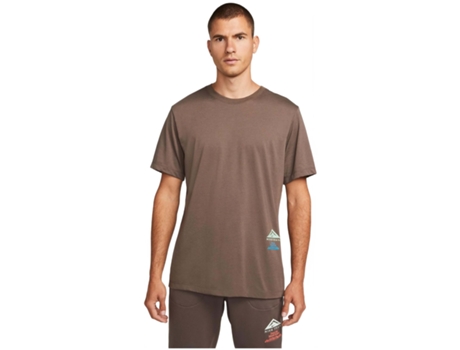 Camiseta de Hombre para Trail NIKE Dri Fit Marrón Multicolor (XL)