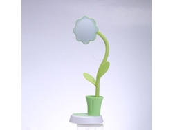Lámpara de oficina LED infantil, regulable con sensor táctil, portalápices, recargable por USB (verde)