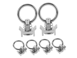 6 Ganchos De Riel De Acero Inoxidable, De Un Solo Enganche Y Anillo Redondo, Fáciles De Transportar Y Almacenar.