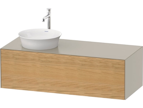 DURAVIT Tulip blanco, mueble de pared, ancho 1300 x fondo 550mm, con 1x extraíble, con tecnología tip-on, WT4977L