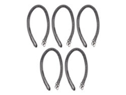 5 Piezas De Elegante Cadena De Hierro Inoxidable Para Joyería, Ideal Para La Creación De Collares Y Pulseras Diy - Plata Y Negro