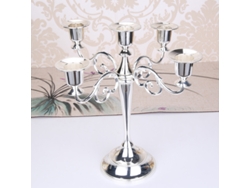 Candelabro De Plata De Cinco Cabezas, Adorno De Estilo Europeo Para Cenas A La Luz De Las Velas, Restaurantes, Hoteles Y Decoración Del Hogar.