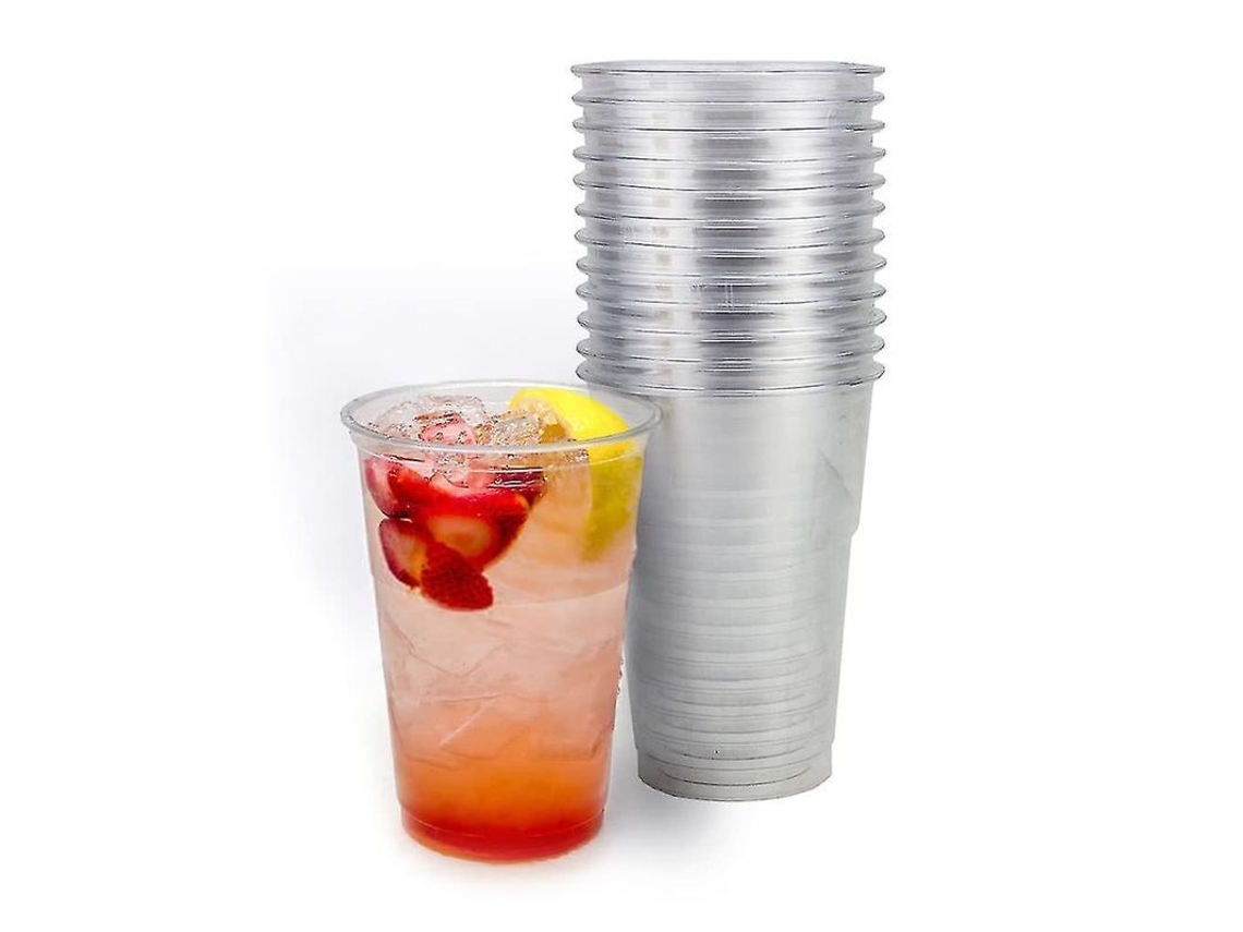 2026-25 Vasos Plásticos Transparentes Resistentes 300ml 10oz Ideal Para Café Jugo Té Burbuja Sin Tapas