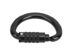 Mosquetón De Aluminio Semiircular Auto Bloqueante Para Montañismo Y Escalada Clip Hook Negro