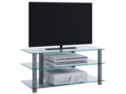 Mueble de TV con soporte para TV en aluminio y cristal Netasa Vcm
