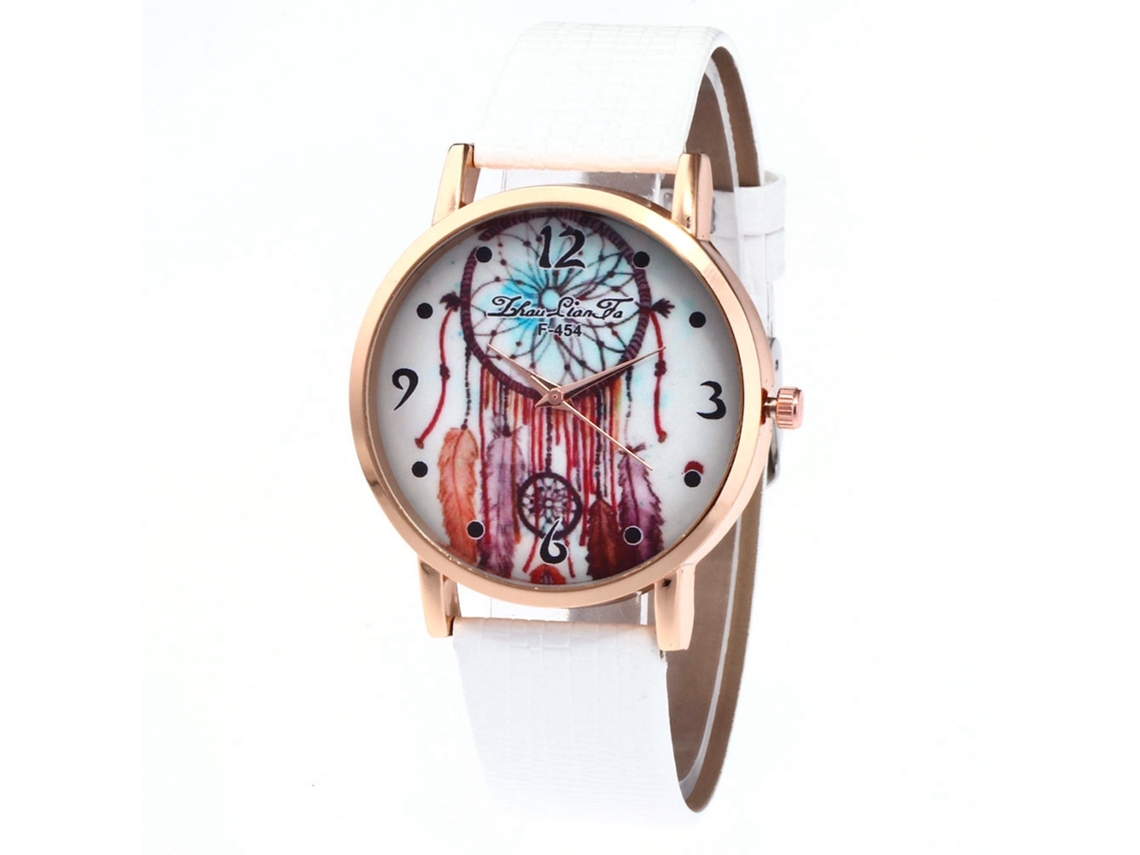 Reloj De Pulsera Analógico De Cuarzo Para Mujer Con Correa De Pu, Estilo Moderno Y Elegante, Blanco.