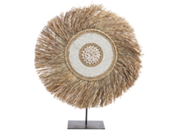 Decoración de paja natural/blanco 52 cm ACEH