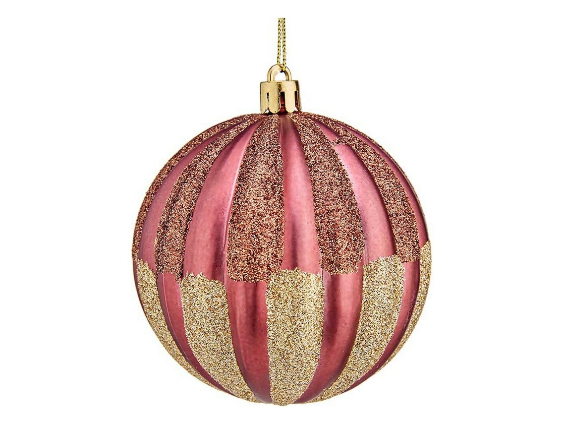 Bolas de Navidad 6 Unidades Cor de Rosa Plástico
