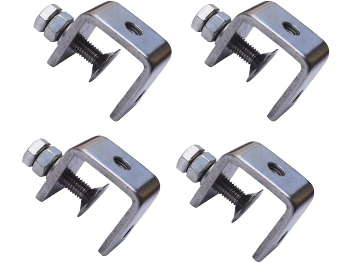 4 Pinzas En Forma De C De Acero Inoxidable 304 Para Carpintería, Herrajes De Trabajo Pesado Con Boca Amplia, Ajustables