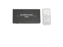 Conmutador De Audio Hd 4k 30hz De 5 Entradas Y 1 Salida Para Ordenador/portátil, Decodificador, Smart Box, Enchufe Europeo 100-240v.