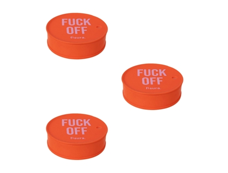 FISURA – Tapa vasos antidroga F*ck off rojo 3 unidades. Protector de bebida original. Cubierta para bebidas reutilizable. Protección de vaso antide...