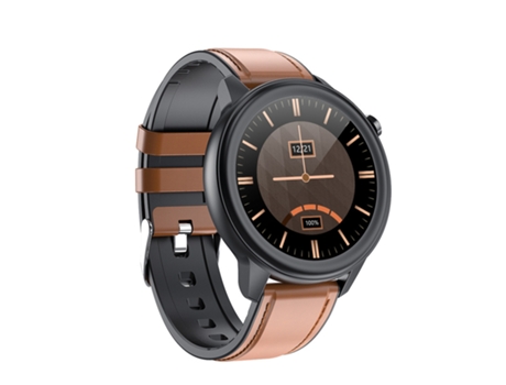 Smartwatch, pantalla táctil HD de círculo completo de 1,3 pulgadas, resistente al agua IP68, marrón CHRONUS