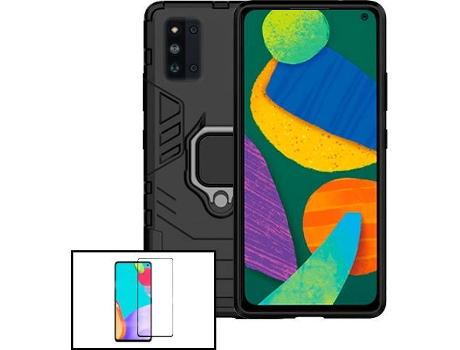 Carcasa + Protector Samsung Galaxy F52 5G PHONECARE Military Defender Negro