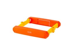 Soporte para bolsas de basura de pared, color naranja