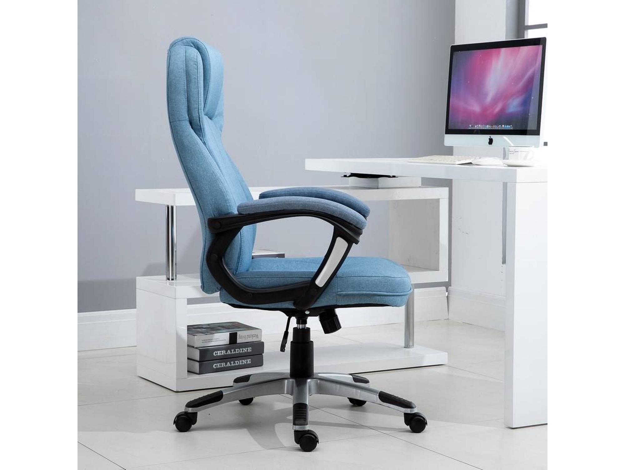 Silla de Oficina VINSETTO Azul (66 x 75 x 110/120 cm) | Worten.es