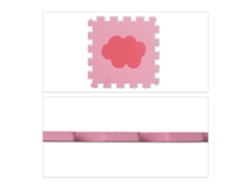 Tapete Puzzle Relaxdays 52 Peças, Espuma Eva, Não Tóxico, 1,4 M², Tapete De Jogo Com Bordas, Vários Motivos, Rosa.