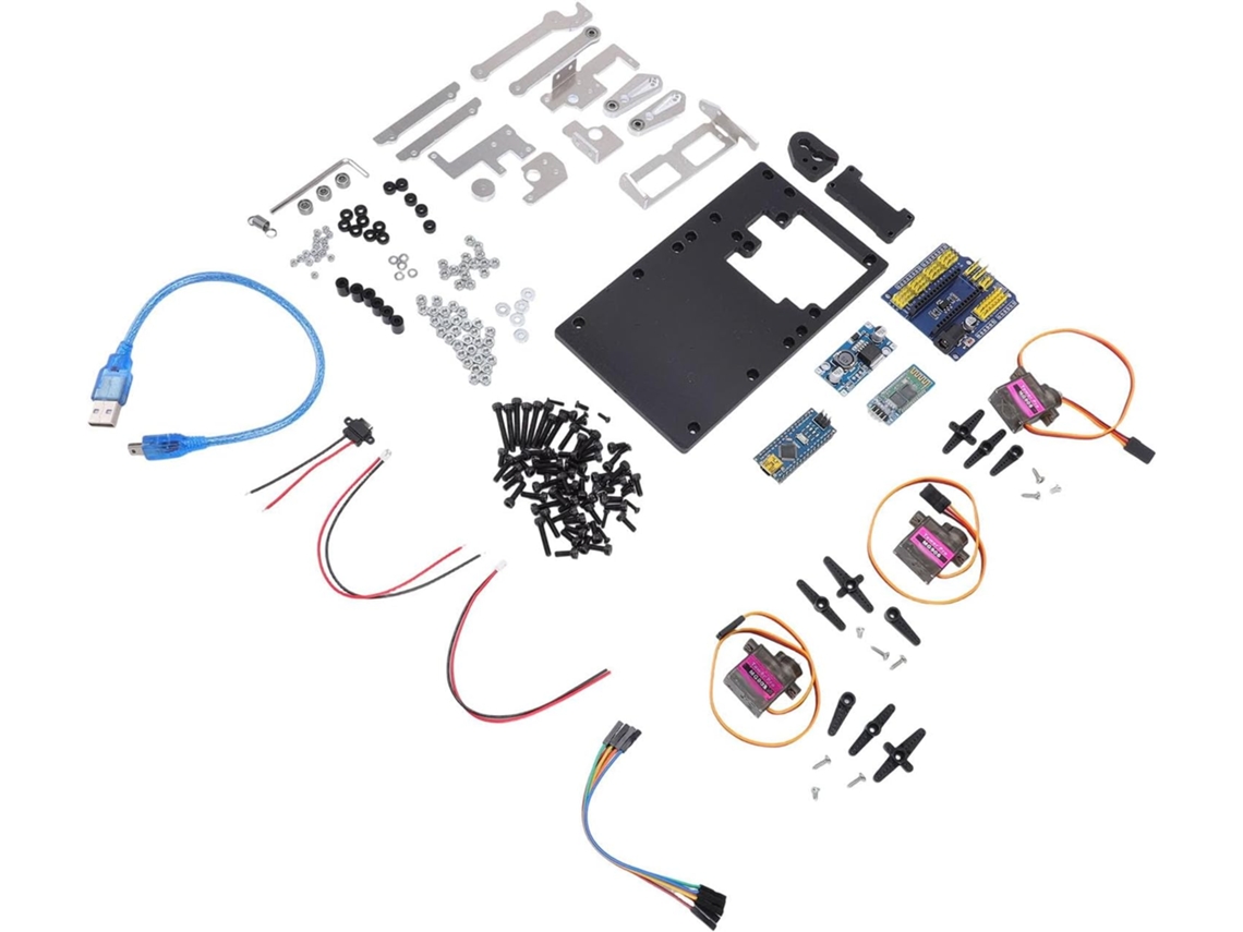Kit De Robot De Dibujo Para Armar: Trazador De Pluma Educativo Con Brazo Mecánico Para El Aprendizaje Stem.