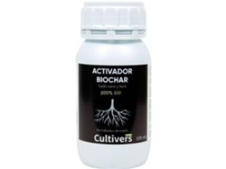 CULTIVERS Activador de Biochar 250 ml Potenciador de Carbón vegetal para plantas. Mejorador de estructura del suelo. Regulador ph
