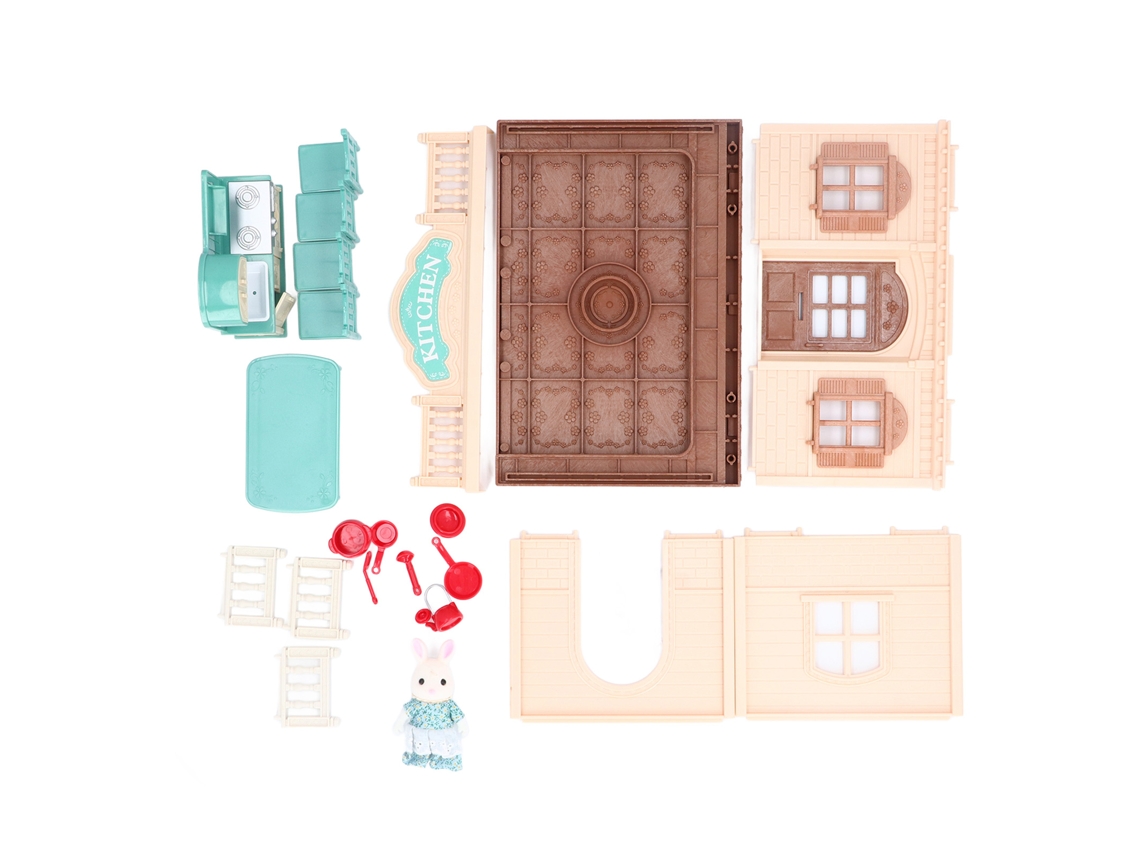 Juguetes De Cocina De Plástico En Miniatura Para Muñecas Con Utensilios Y Muebles - Ideal Como Regalo