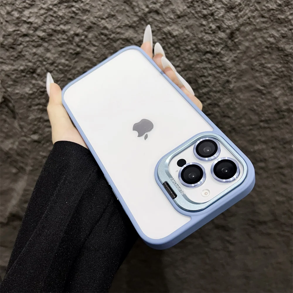 (iphone 12 Pro Max, Azul) Funda Para Iphone Con Protección De Cristal Transparente Para La Cámara.