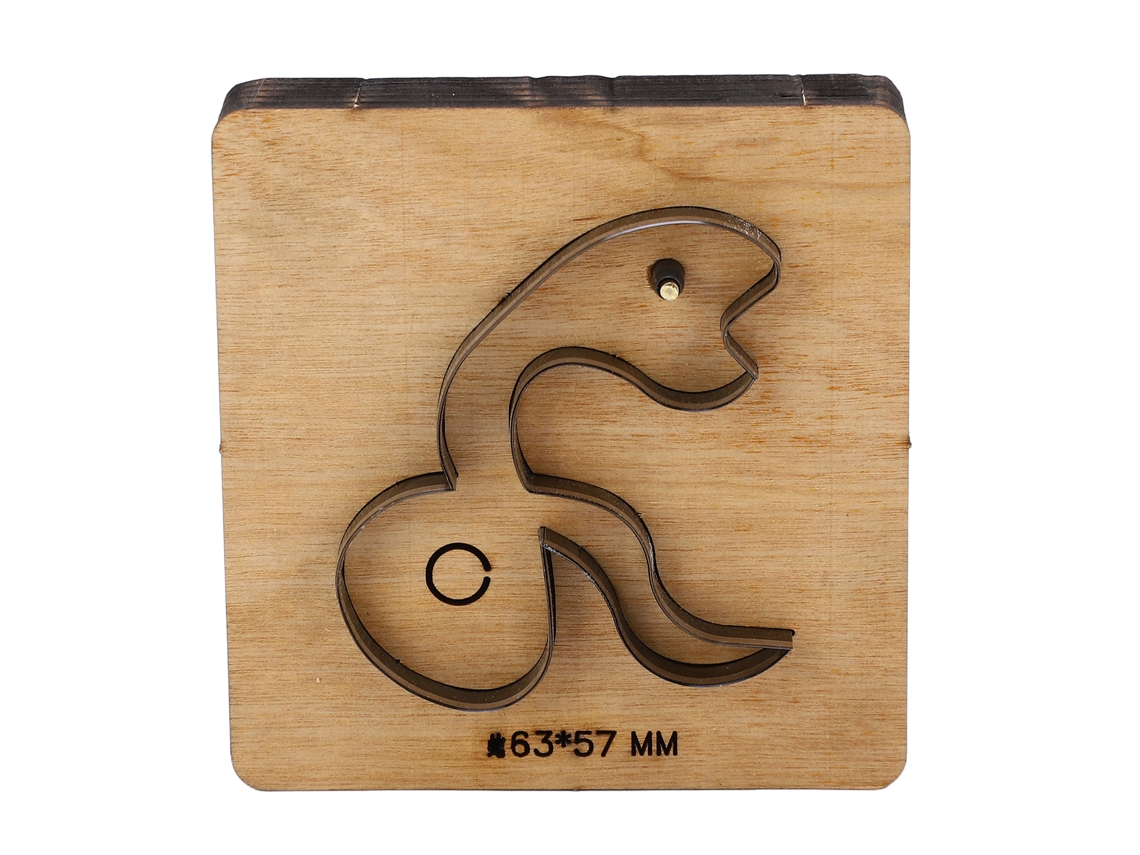 Herramienta De Estampado De Cuero En Forma De Serpiente 63x57mm Acero Aleado Para Manualidades