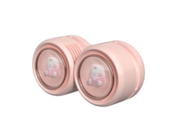 Mini ventilador portátil de mano recargable por USB con múltiples velocidades, color rosa