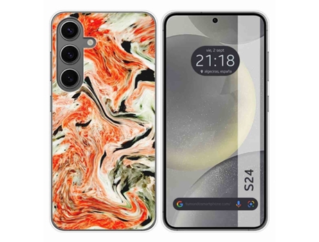Funda Silicona para Samsung Galaxy S24 5G diseño Mármol 12 Dibujos TUMUNDOSMARTPHONE